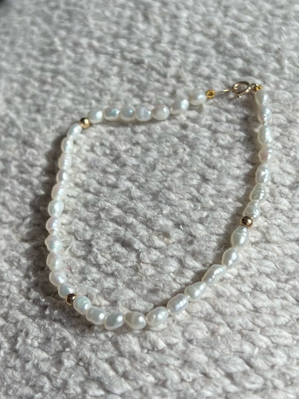 Freshwater Pearl & 14K Gold Bracelet - Picture 2 of 9